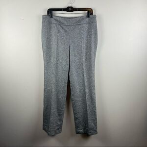Talbots classic side zip speckled grey trouser pants petite 12
